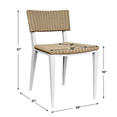 Calbas White Outdoor Dining Chair - Ornate Home