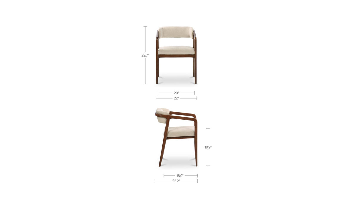 Calder Oat Dining Chair - Ornate Home