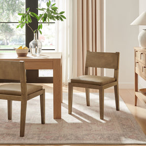 Calder Toast Vegan Leather Dining Side Chair - Ornate Home