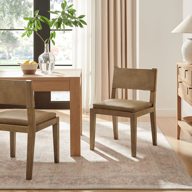 Calder Toast Vegan Leather Dining Side Chair - Ornate Home