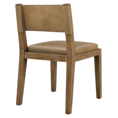 Calder Toast Vegan Leather Dining Side Chair - Ornate Home