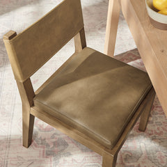 Calder Toast Vegan Leather Dining Side Chair - Ornate Home