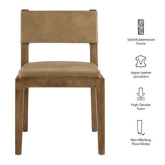 Calder Toast Vegan Leather Dining Side Chair - Ornate Home