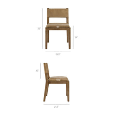 Calder Toast Vegan Leather Dining Side Chair - Ornate Home
