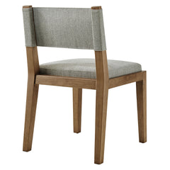 Calder Wheat Fabric Upholstered Wood Armless Dining Chair - Ornate Home