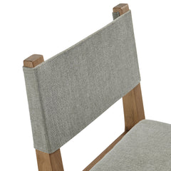 Calder Wheat Fabric Upholstered Wood Armless Dining Chair - Ornate Home
