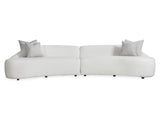 Calder White/Cream Fabric Sectional - Ornate Home
