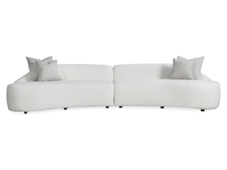 Calder White/Cream Fabric Sectional - Ornate Home