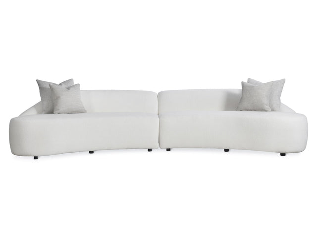 Calder White/Cream Fabric Sectional - Ornate Home