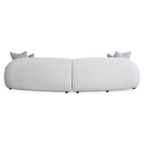 Calder White/Cream Fabric Sectional - Ornate Home
