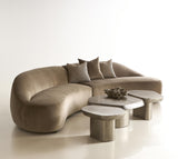 Calder White/Cream Fabric Sectional - Ornate Home