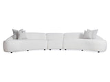 Calder White/Cream Fabric Sectional - Ornate Home