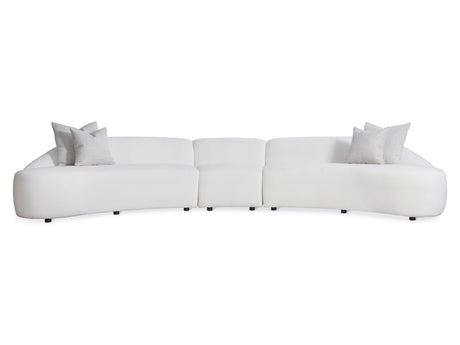Calder White/Cream Fabric Sectional - Ornate Home