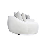 Calder White/Cream Fabric Sectional with Wedge Chair - Ornate Home