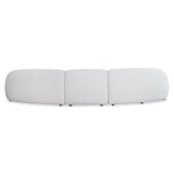 Calder White/Cream Fabric Sectional with Wedge Chair - Ornate Home