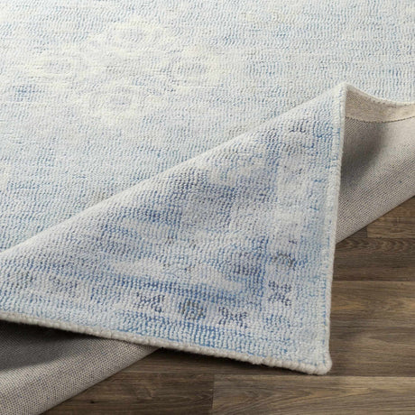 Calderbank Sky Blue Wool-Blend Area Rug - Ornate Home