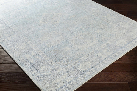 Calderbank Sky Blue Wool-Blend Area Rug - Ornate Home
