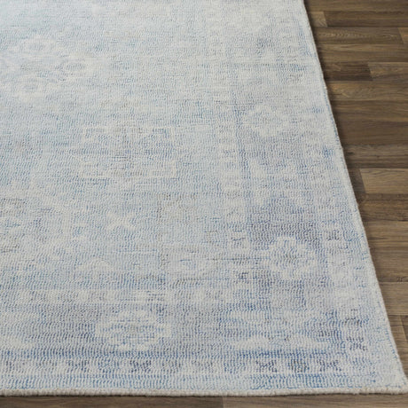 Calderbank Sky Blue Wool-Blend Area Rug - Ornate Home