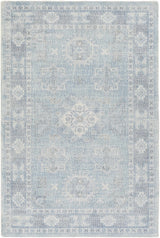 Calderbank Sky Blue Wool-Blend Area Rug - Ornate Home