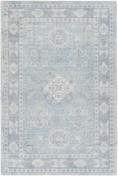 Calderbank Sky Blue Wool-Blend Area Rug - Ornate Home