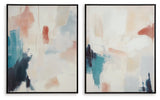 Caldish Blue/White/Pink Wall Art Set (Set of 2) - Ornate Home