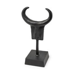 Caleb Black Metal Tribal Figurine - Ornate Home