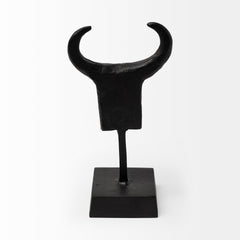 Caleb Black Metal Tribal Figurine - Ornate Home
