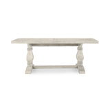 Caleb Distressed Ivory Dining Table - Ornate Home