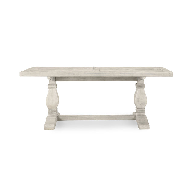 Caleb Distressed Ivory Dining Table - Ornate Home