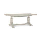Caleb Distressed Ivory Dining Table - Ornate Home