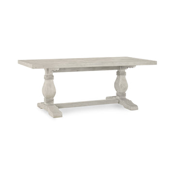 Caleb Distressed Ivory Dining Table - Ornate Home
