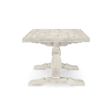 Caleb Distressed Ivory Dining Table - Ornate Home