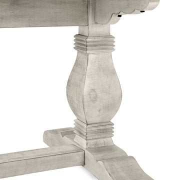 Caleb Distressed Ivory Dining Table - Ornate Home