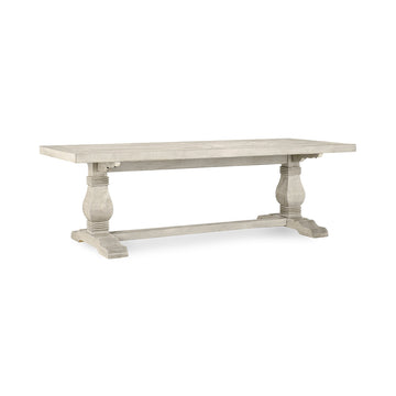 Caleb Distressed Ivory Rectangular Dining Table - Ornate Home