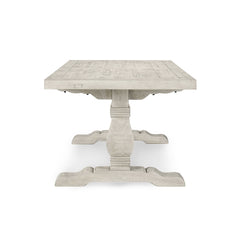 Caleb Distressed Ivory Rectangular Dining Table - Ornate Home