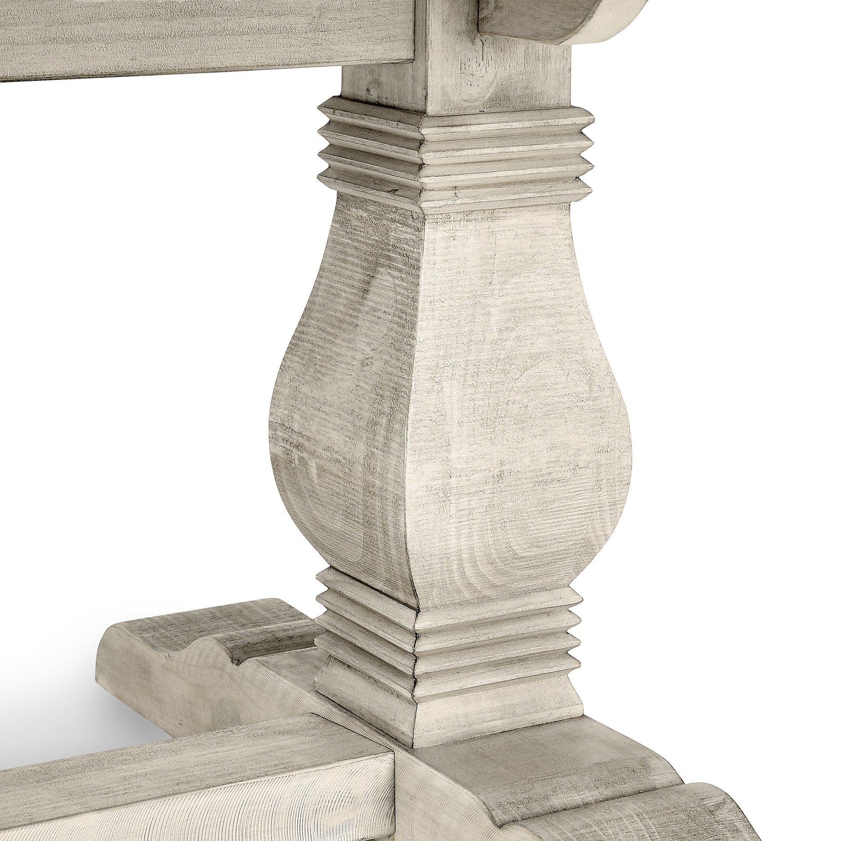 Caleb Distressed Ivory Rectangular Dining Table - Ornate Home