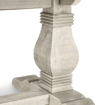 Caleb Distressed Ivory Rectangular Dining Table - Ornate Home