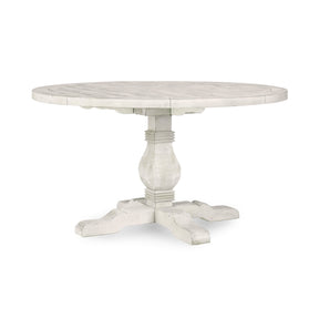 Caleb Distressed Ivory Round Dining Table - Ornate Home