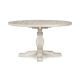 Caleb Distressed Ivory Round Dining Table - Ornate Home