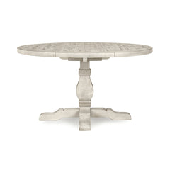 Caleb Distressed Ivory Round Dining Table - Ornate Home