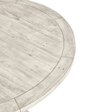 Caleb Distressed Ivory Round Dining Table - Ornate Home
