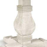 Caleb Distressed Ivory Round Dining Table - Ornate Home