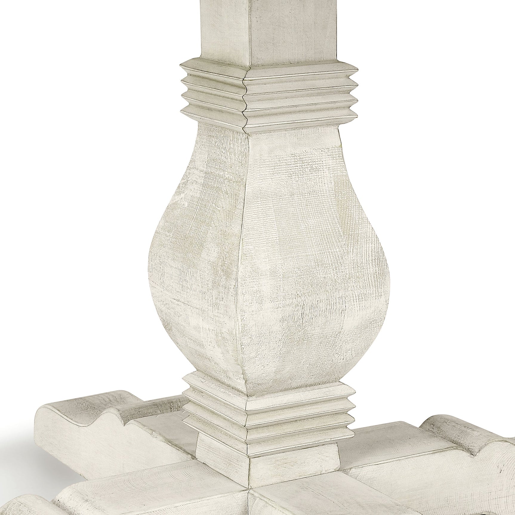 Caleb Distressed Ivory Round Dining Table - Ornate Home