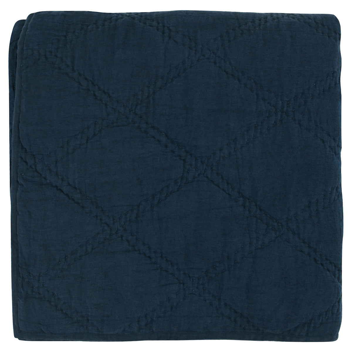 Caleb Hand Stitched Midnight Blue Quilt - Ornate Home