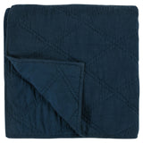 Caleb Hand Stitched Midnight Blue Quilt - Ornate Home