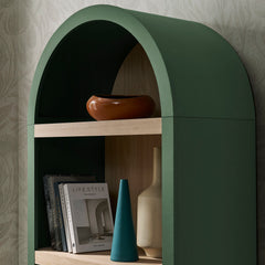 Caleb Hunter Green 4 Arched Display Shelf Bookcase - Ornate Home