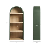 Caleb Hunter Green 4 Arched Display Shelf Bookcase - Ornate Home