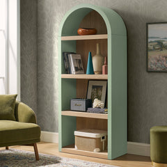 Caleb Sage 4 Arched Display Shelf Bookcase - Ornate Home