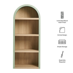Caleb Sage 4 Arched Display Shelf Bookcase - Ornate Home