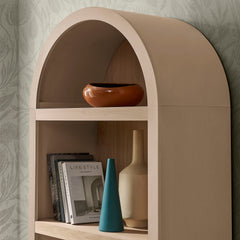 Caleb Tan 4 Arched Display Shelf Bookcase - Ornate Home